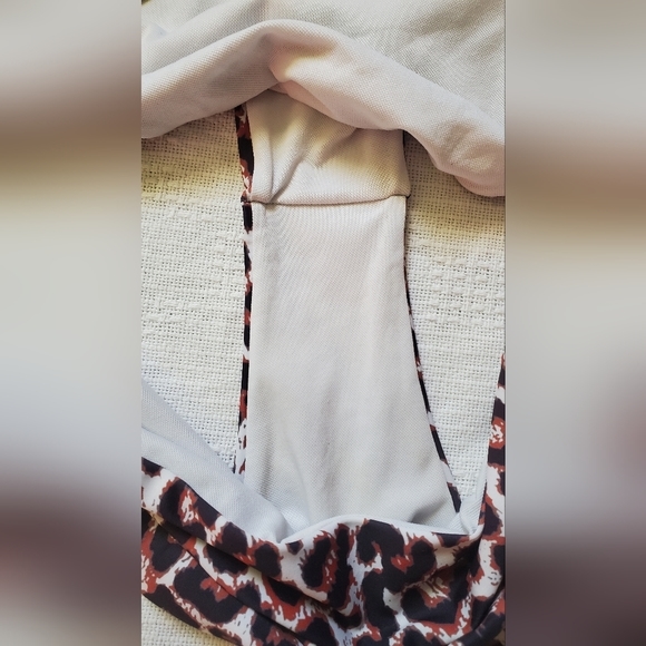 Shein 3XL plus cheetah print bandeau top high‎ rise bikini set nwot - Picture 4 of 5